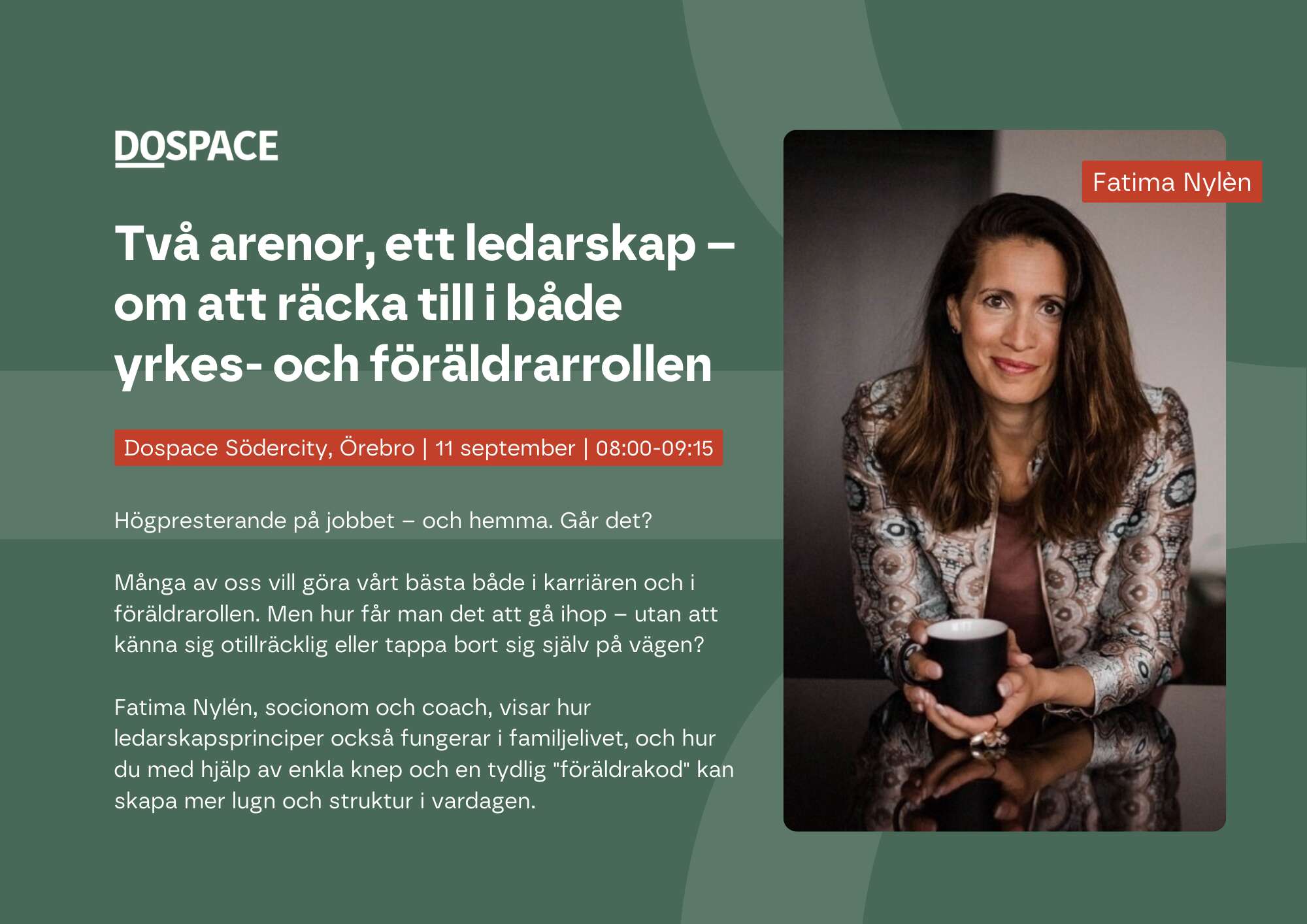 Två arenor, ett ledarskap – om att räcka till i både yrkes- och föräldrarrollen